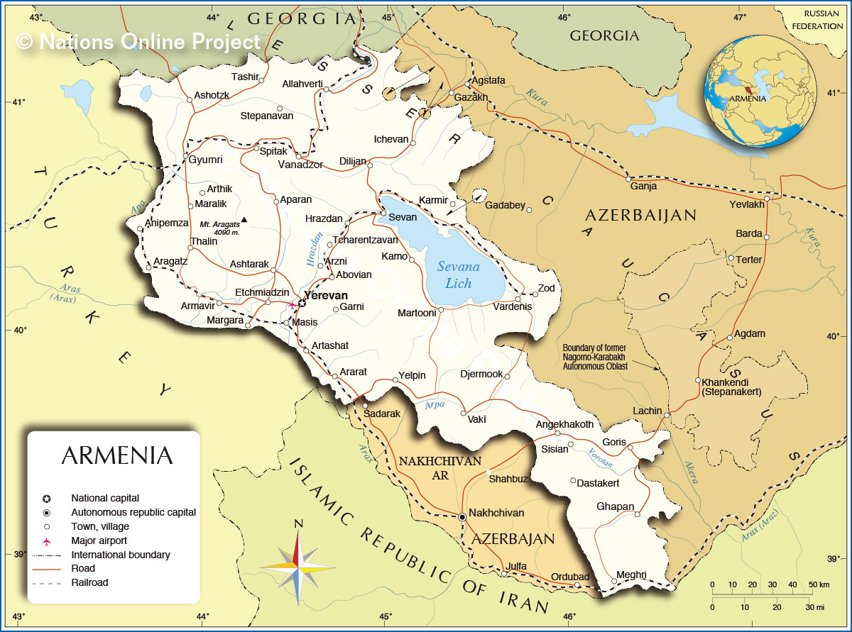 Armenia Map Country Map Of Armenia